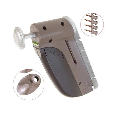 Универсальный домашний гвоздезабиватель Insta Hang Supretto / Строительный степлер для забивания гвоздей, Серебристый