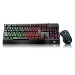 Комплект игровая клавиатура + мышка UKC M-710 с LED подсветкой от USB Черная, Черный