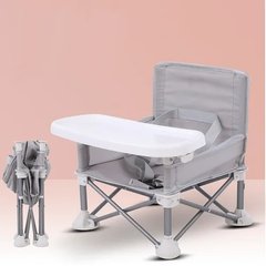 Складной тканевый стул для кормления Baby seat Pro, детский стул с алюминиевыми ножками