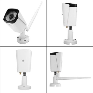 Комплект системы видеонаблюдения беспроводной DVR KIT CAD 8004 / 6673 WiFi 4ch набор на 4 камеры, Белый