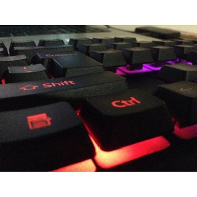 Комплект ігрова клавіатура + мишка UKC M-710 з LED підсвічуванням від USB Чорна, Черный