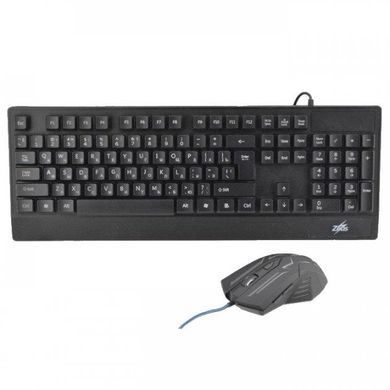 Комплект игровая клавиатура + мышка UKC M-710 с LED подсветкой от USB Черная, Черный