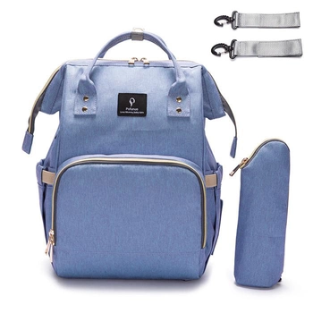 Сумка-рюкзак для мам багатофункціональна Mummy Bag Baby Mo Синя, Темно-синій