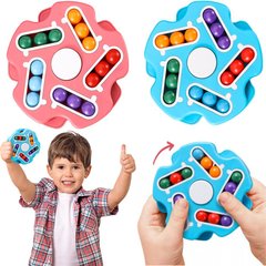 Дитячий спіннер Fidget Spinner Magic Cube Рожевий, Блакитний, чарівна іграшка, що обертається, головоломка для дітей від 3 років, антистрес