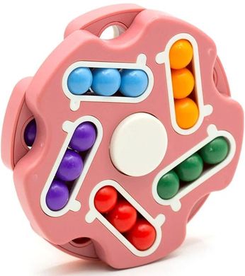 Детский развивающий спиннер Fidget Spinner Magic Cube Розовый, Голубой, вращающаяся волшебная игрушка головоломка для детей от 3 лет, антистресс, Голубой/розовый
