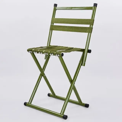 Практичный складной стул для пикника и рыбалки со спинкой 45 см C-1, Зелёный