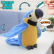 Интерактивная игрушка-повторюшка Попугай Parrot Talking Синий / Мягкая игрушка Говорящий Попугай, Темно-синий
