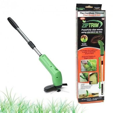 Бездротова газонокосарка ручний та компактний триммер для трави ZIP TRIM газон косити Green, Зелений